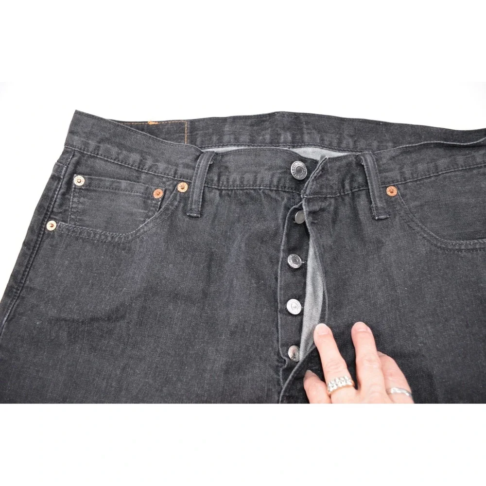 Levi Strauss Levi's 501‎ Button Fly Men's Black Denim Jeans 36 x 32 Inseam 31